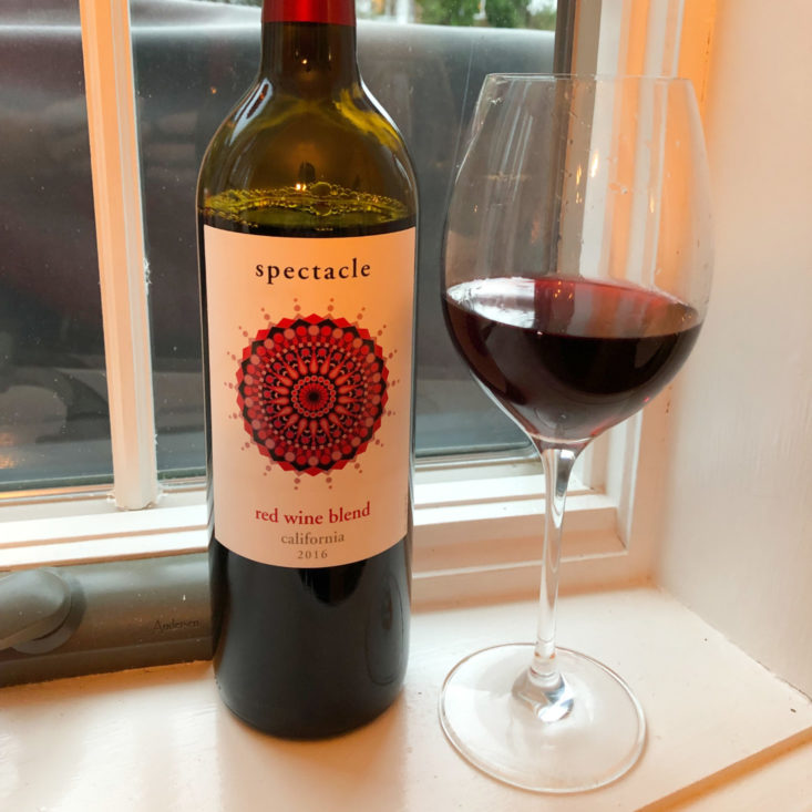 Vine Oh! “Oh! Happy Day” Box Review Spring 2019 - 2016 Spectacle Red Wine Blend In Glass Front