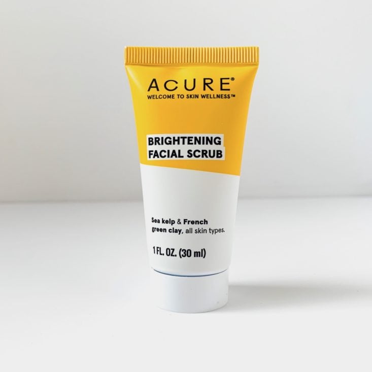 Whole Foods 24-Hour Beauty Bag Review April 2019 - Acure Brightening Facial Scrub Front