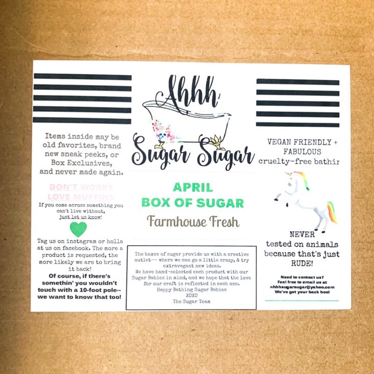 Ahhh Sugar Sugar April 2019 - Ahhh Sugar Sugar Unicorn