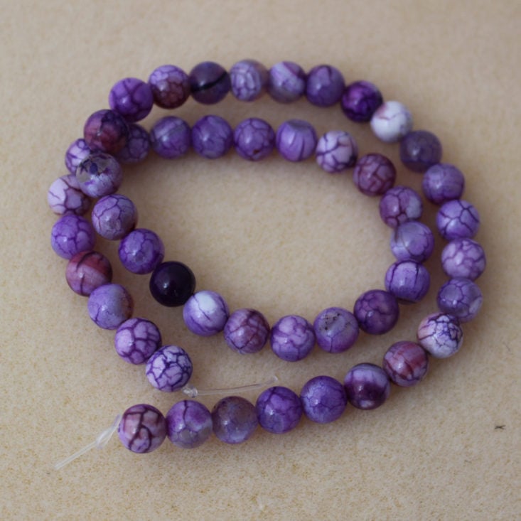 Bargain Bead Box May 2019 - Crackled Agate Round Beads Top
