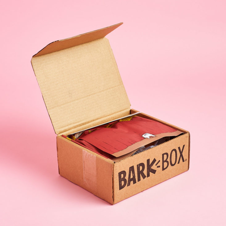 Barkbox April 2019 dog subscription review open