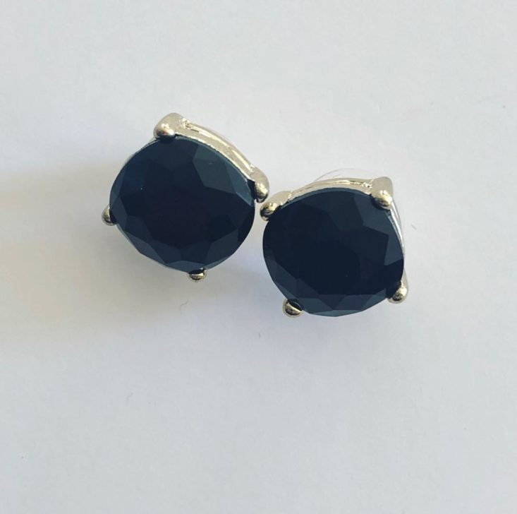 Bezel Box Mini Subscription Review- MAY 2019 - Black Gem Earrings Zoomed In