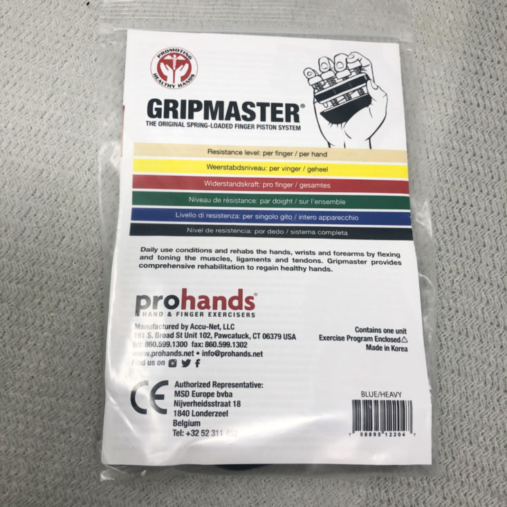BuffBoxx Fitness Subscription Review April 2019 - Gripmaster Spring Loaded Finger Piston System (Heavy) 2