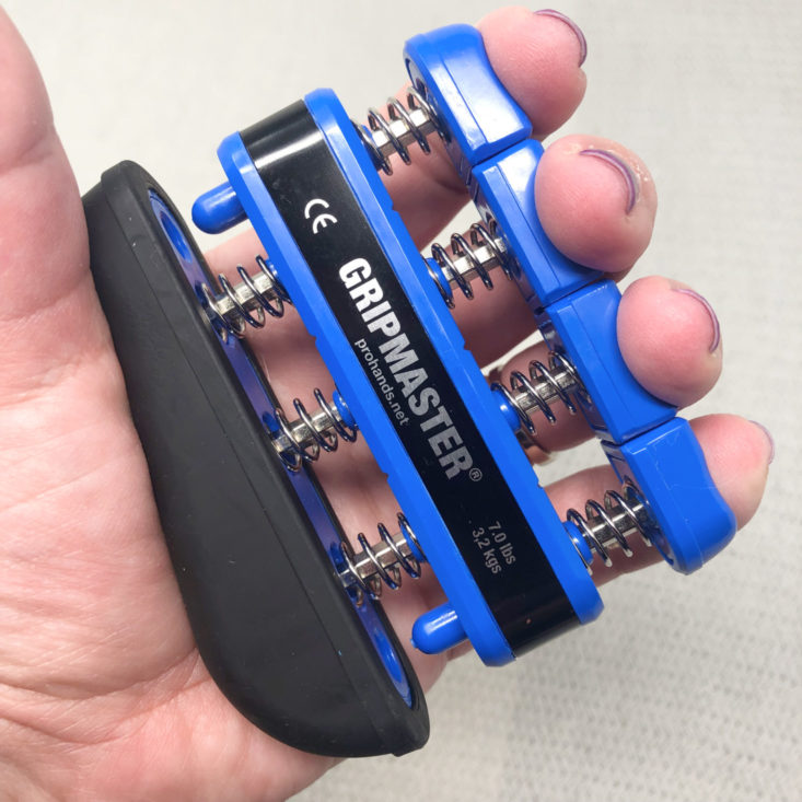 BuffBoxx Fitness Subscription Review April 2019 - Gripmaster Spring Loaded Finger Piston System (Heavy) 4