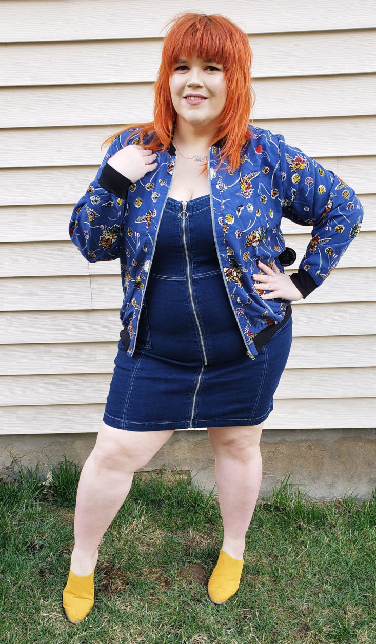 Dia & Co Subscription Box Review March 2019 - Leah Bomber Jacket by East Adeline Size 2x1 Front