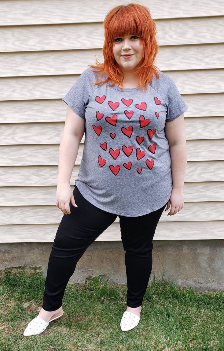 Dia & Co Subscription Box Review March 2019 - Phillips Short Sleeve Graphic Tee by Molly&Isadora Size 2x 4 Front