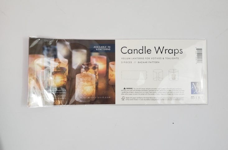FLAIR & PAPER Subscription Box Review May 2019 - Candle Wraps by Mixt Studio 1 Top