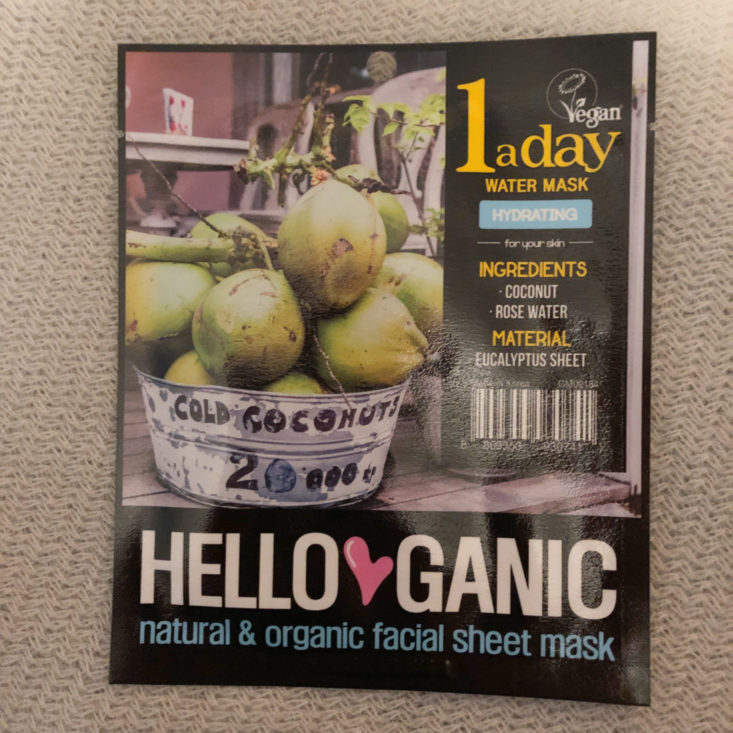 Facetory 4 Ever Fresh Subscription Review April 2019 - Helloganic 1 A Day Water Mask Front Top