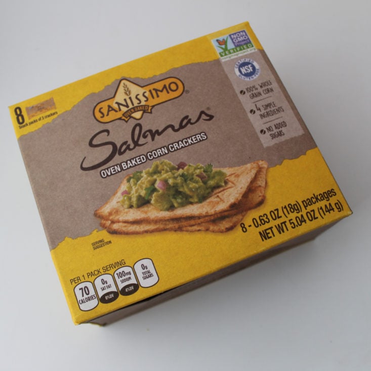 Fit Snack Box May 2019 - Sanissimo Salmas Oven Baked Corn Crackers 1