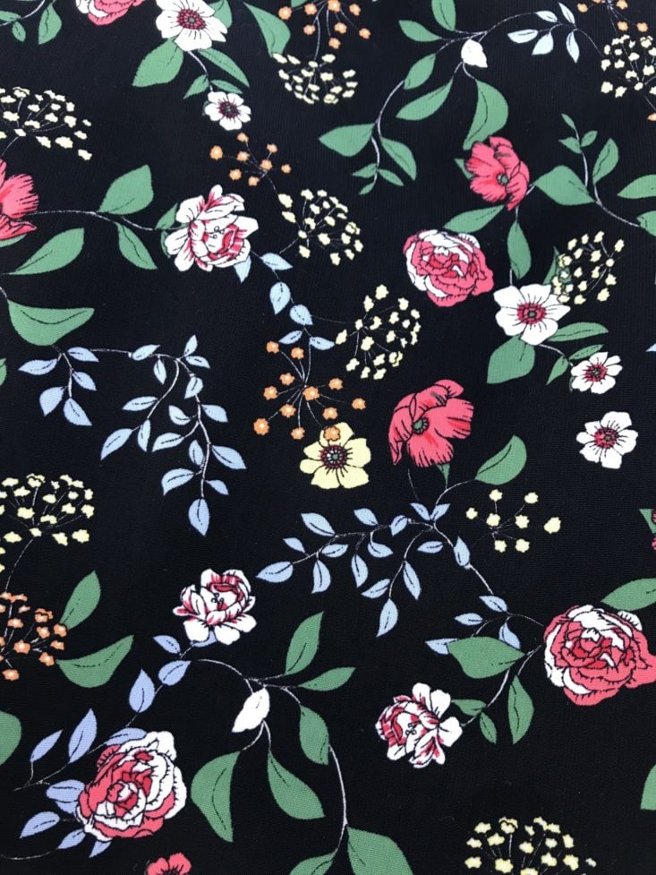 Golden Tote May 2019 - Les Amis Black Floral Blouse Fabric