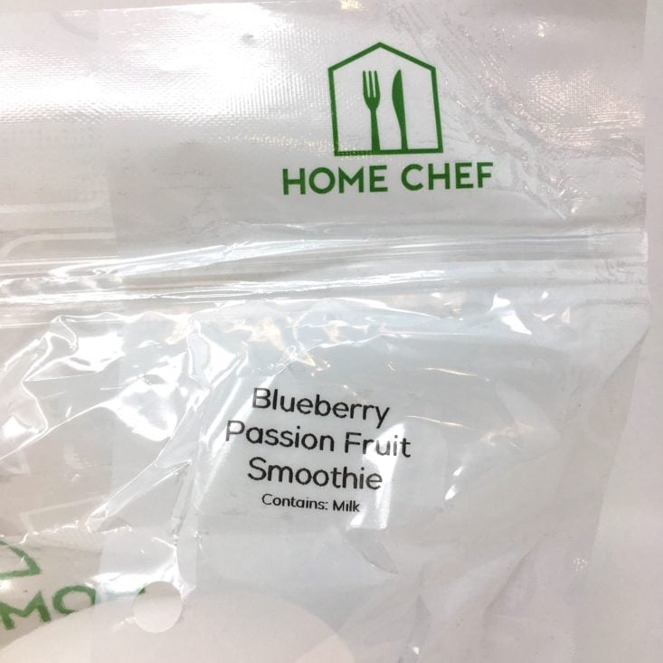 Home Chef Subscription Box Review May 2019 - SMOOTHIE BAG LABEL