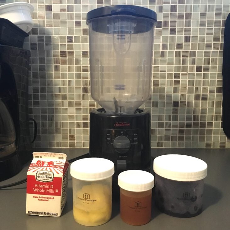 Home Chef Subscription Box Review May 2019 - SMOOTHIE LAYOUT