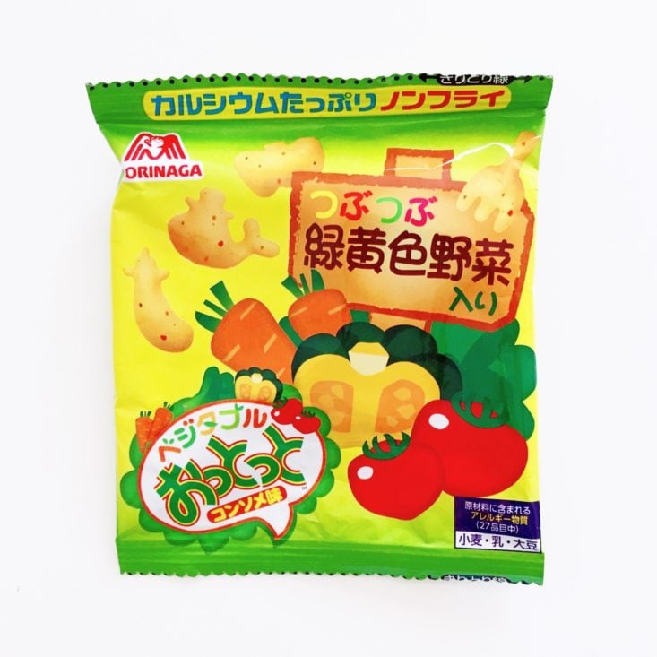 Japan Candy Box Sakura Surprise Review April 2019 - Ototo Seasonal Vegetable Crackers Package Top