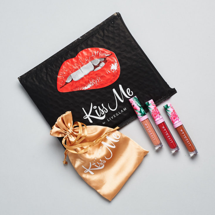 Kiss Me by Liveglam June 2019 makeup subscription review contents
