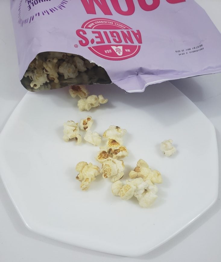 MONTHLY BOX OF FOOD AND SNACK REVIEW MAY 2019 - Boom Chicka Pop Sweet & Salty Kettle Corn In Plate Top