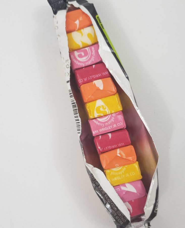 MONTHLY BOX OF FOOD AND SNACK REVIEW MAY 2019 - Starburst Sweet Heat Package Inside Top