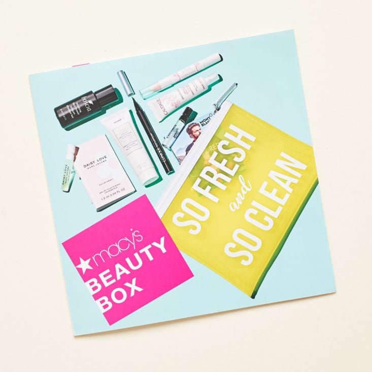 Macys Beauty Box May 2019 beauty subscription review booklet cover