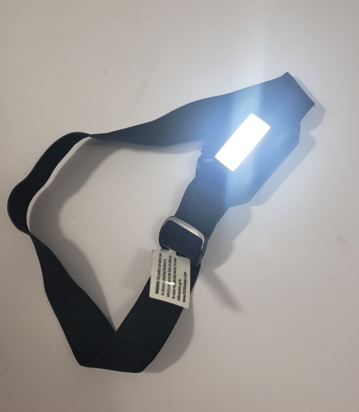 Mini Mystery Box by Jamminbutter Review April 2019 - Headlamp LED Headband Light 6 Top