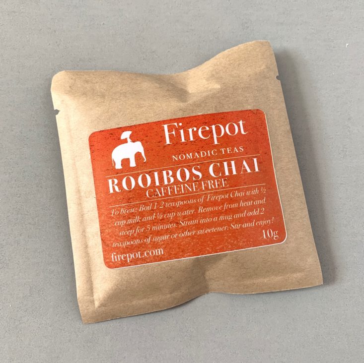MoonBox by Gaia Collective Subscription Review May 2019 - Firepot Nomadic Rooibos Chai Tea 1 Top