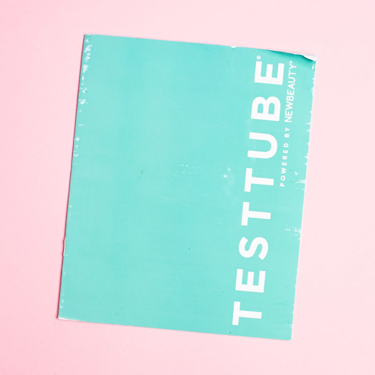 New Beauty Test Tube April 2019 review booklet cover