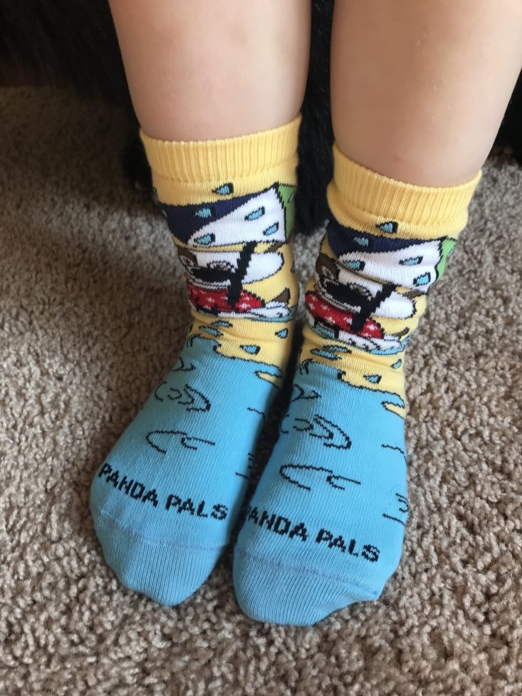Panda Pals Kid’s Socks May 2019 - Puppy Umbrella Sock Front