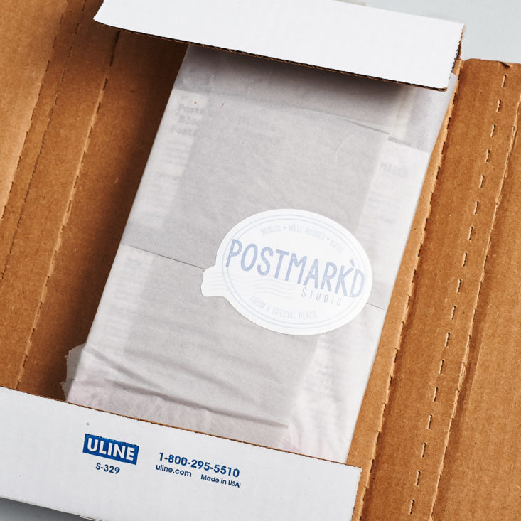 Postmarkd Studio May 2019 stationary subscription box review open