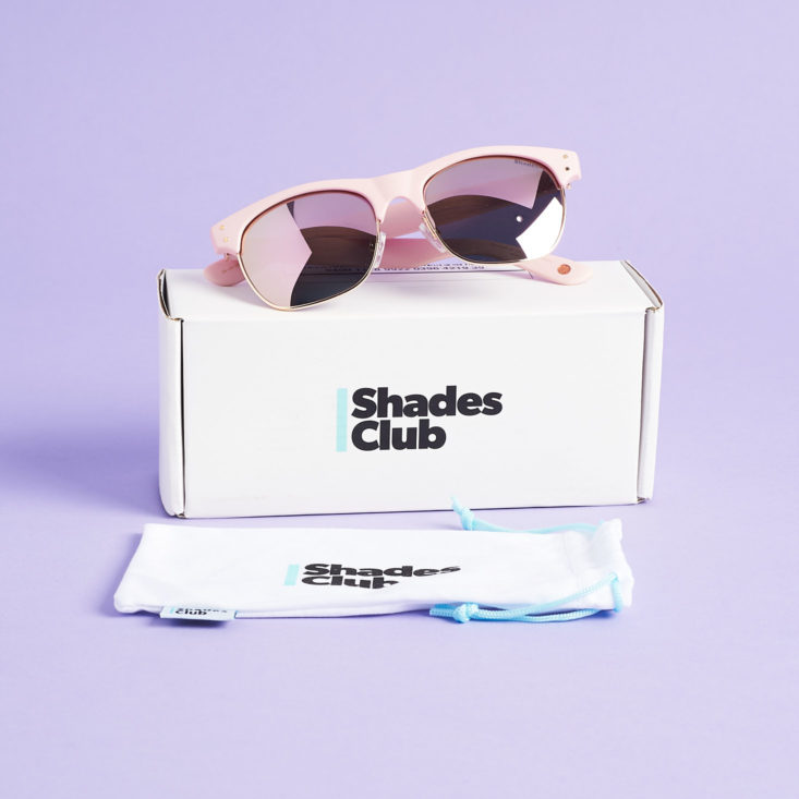 Shades Club sunglasses on box