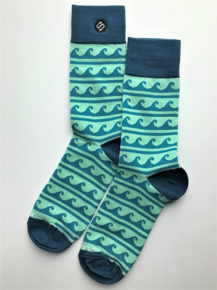 Sock Fancy Men May 2019 - wave sock laid out Top
