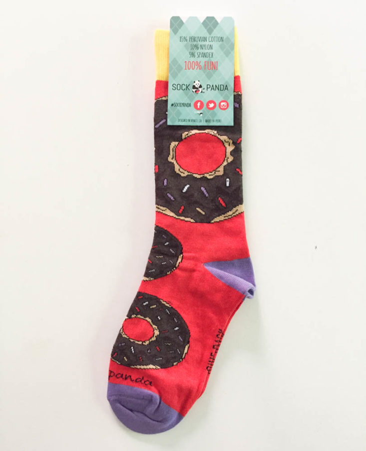 Sock Panda Men April 2019 - Large Donut Socks Package Side