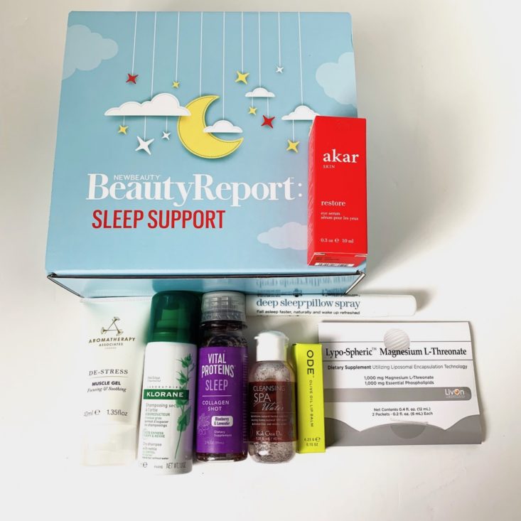 The Beauty Report Sleep Support Box - All Content Top