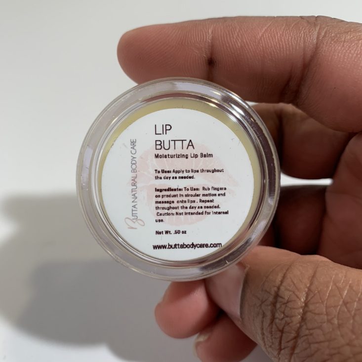 The Black Box Spring 2019 - Butta Natural Body Care Lip Balm In Hand
