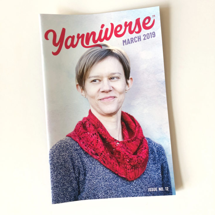 Yarn Crush Review March 2019 - Yarniverse March 2019, Issue No. 12 Booklet Front Top