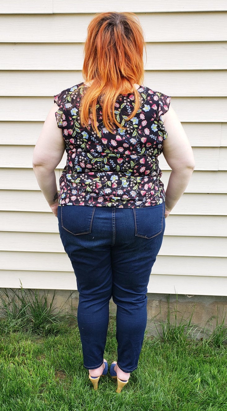 Dia & Co Subscription Box Review May 2019 - Barb Ruffle Sleeveless Blouse by nanette by NANETTE LEPORE Size 2x 4 Back