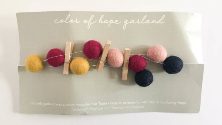 Fair Trade Friday May 2019 - Color of Hope Garland by Hands Producing Hope, Costa Rica 1