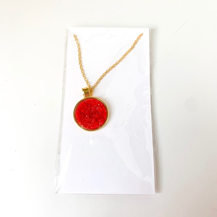 Fruit For Thought “Cherry Berry” May 2019 - Designs by Katieleigh Cherry Druzy Necklace 1