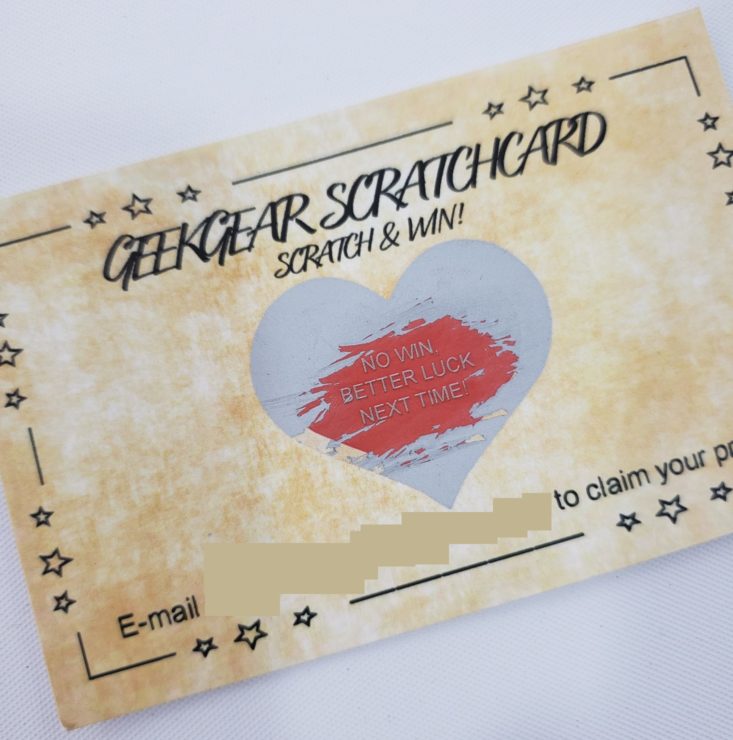 GeekGear Wizardry Review May 2019 – Geekgear Scratch Card Top