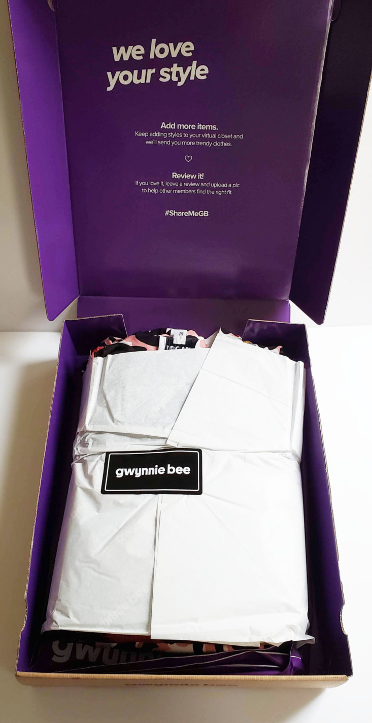 Gwynnie Bee Box May 2019 - Open Box