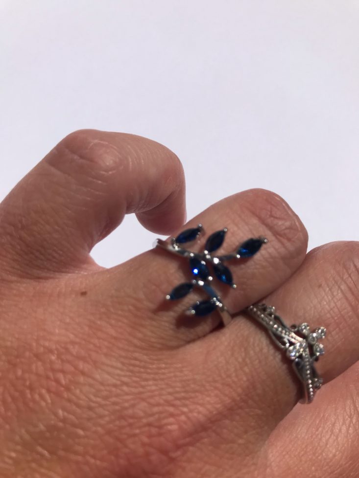 Jewelry Subscription Box Review June 2019 - Leaf Gemstone Ring On Hand