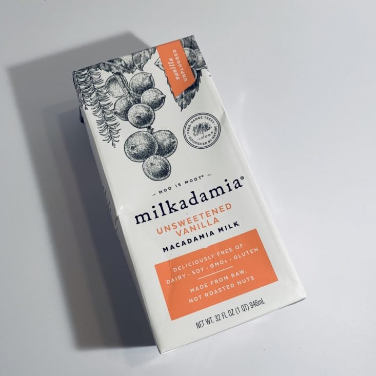 Keto Krate May 2019 - Milkadamia Unsweetened Vanilla Macadamia Milk, 32 oz Front