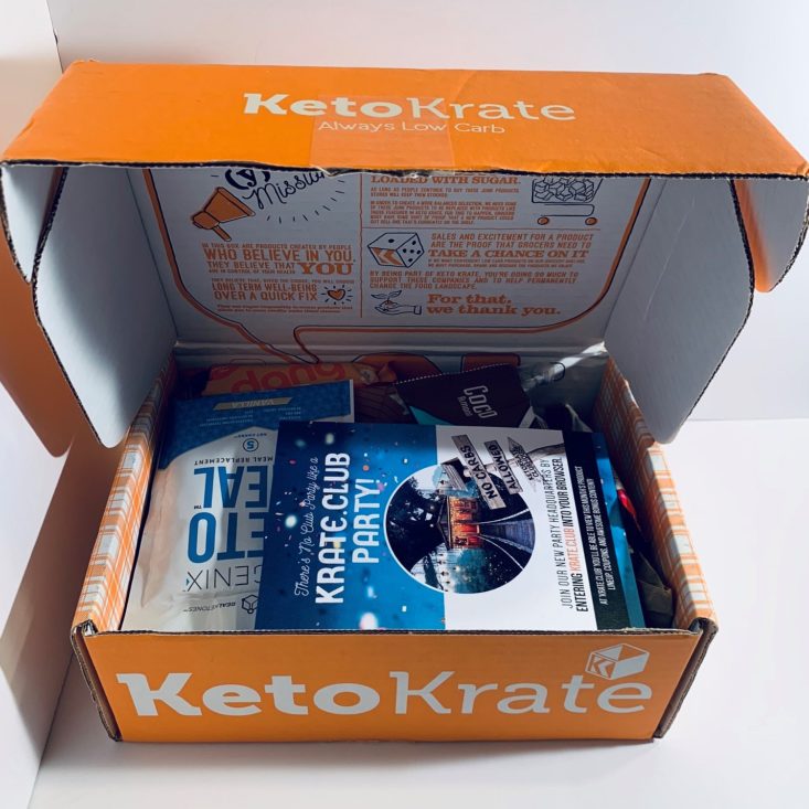 Keto Krate May 2019 - Opened Box