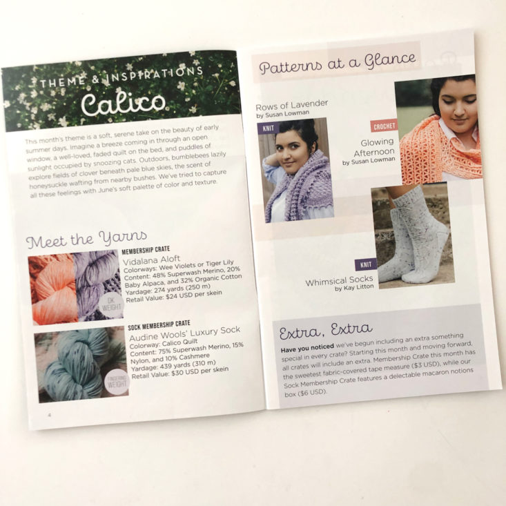 Knitcrate Yarn Subscription “Calico” Review June 2019 - Theme Pages