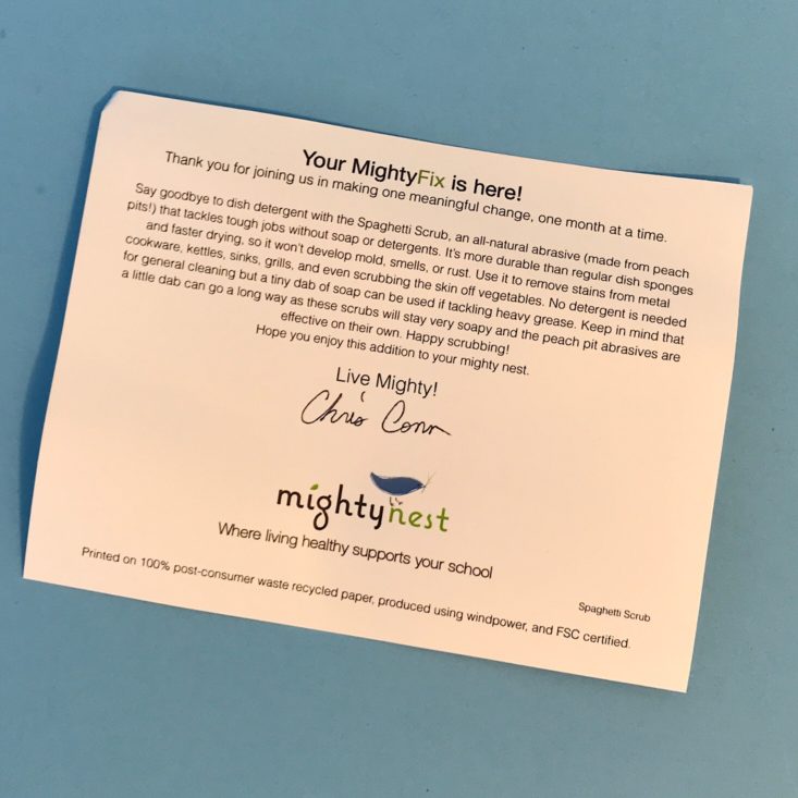 Mighty Fix June 2019 - Info Card Back
