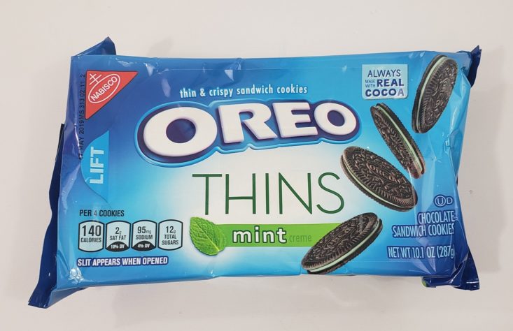 Monthly Box of Food and Snacks June 2019 - Oreo Thins Mint Flavored 1