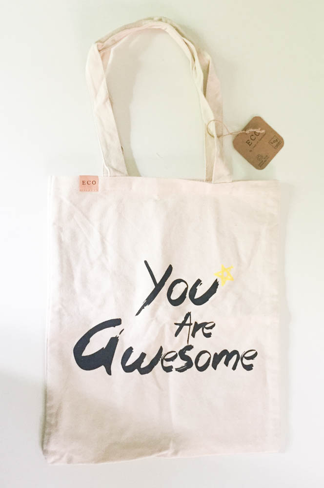 My Fashion Crate Subscription Review May 2019 - You Are Awesome Cotton Tote Bag 1 Top