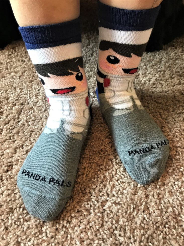 Panda Pals Socks June 2019 - Astronaut Socks On Front