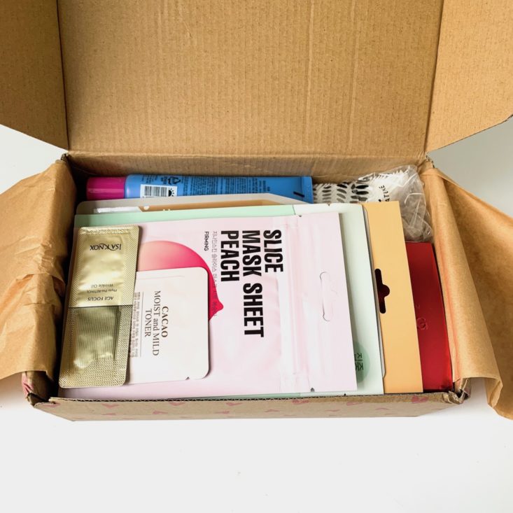 Pink Seoul Plus Box May June 2019 Review - Box Open 2 Front