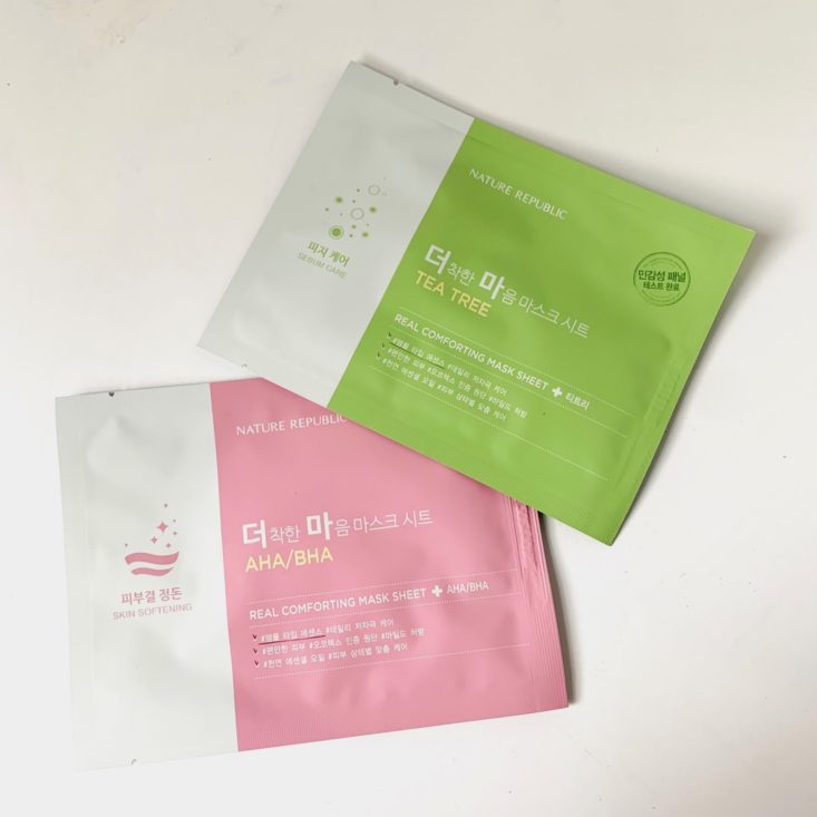 PinkSeoul Mask May 2019 - Holika Holika Green Tea Hydro Gel Mask Top