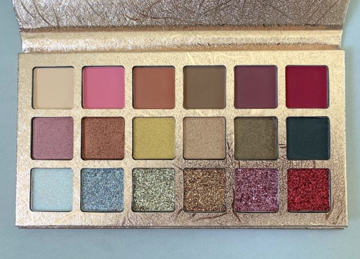 Slay Glam Box June 2019 - Rasha B Cosmetics Mattes Shimmers & Glitters Eyeshadow Palette 4