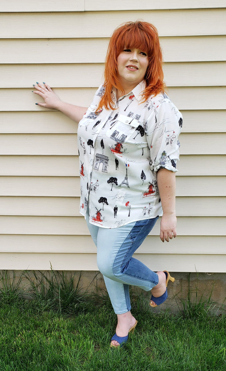 Stitch Fix Plus Size Clothing Box Review May 2019 – Neil Tonal Panel Skinny Jeans by Seven7 Jeans 2 Front