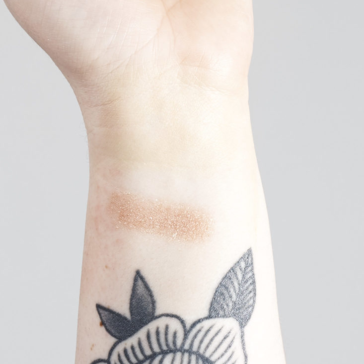 swatches on megans arm